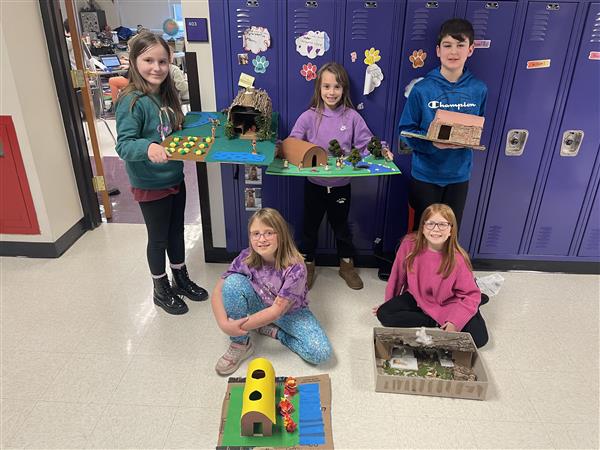 AJ Smith 4th Graders Dive into Iroquois History with Hands-On Longhouse Projects